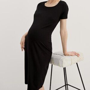 Hatch THE BODY CREWNECK DRESS - BLACK / maternity size L